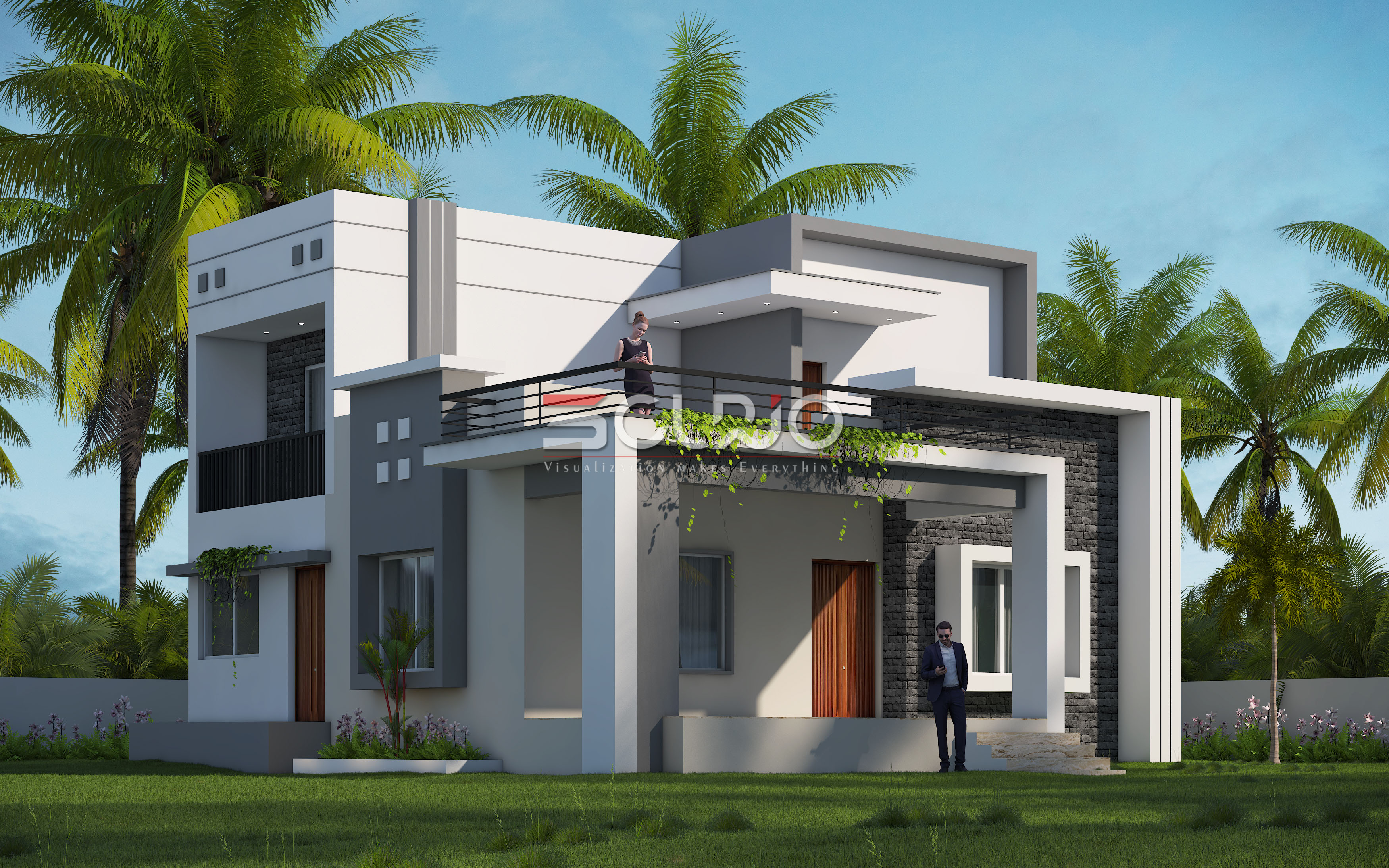3D Bungalow Elevation Design  G+1, G+2, G+3 Home & House Plans.