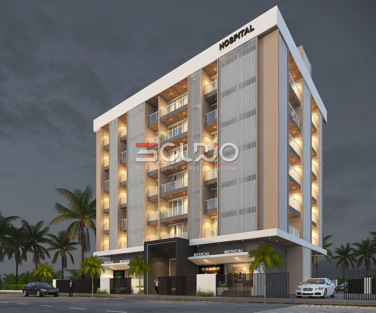 Explore modern 4, 5, 6, and 7 floor apartment elevation designs including G+5 building elevations with stylish facades and smart architecture.