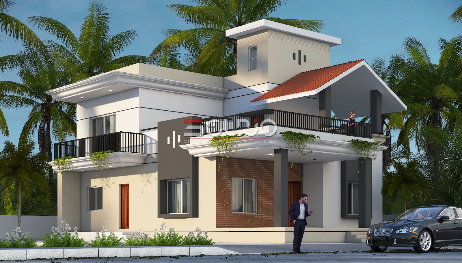 Modern,small, ground floor  Bungalow Elevation  3D Design & Front Photos