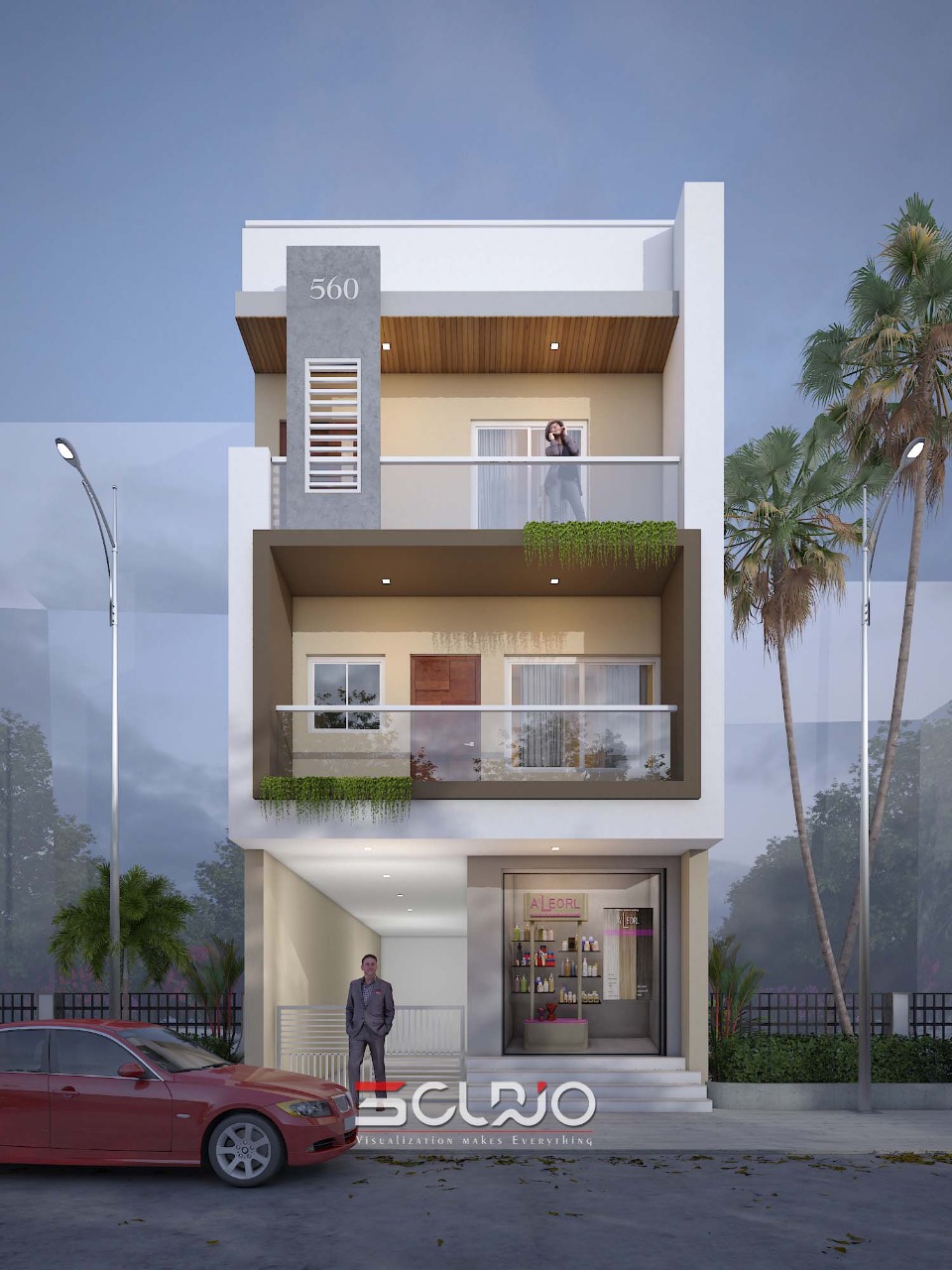 Bungalow 3d Elevation , 3d elevation In Pune , 3d rendering In Pune, 3d rendering & 3d elevation.